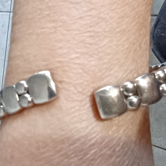 QVC Affinity Diamond 925 Sterling Silver Cuff Bracelet